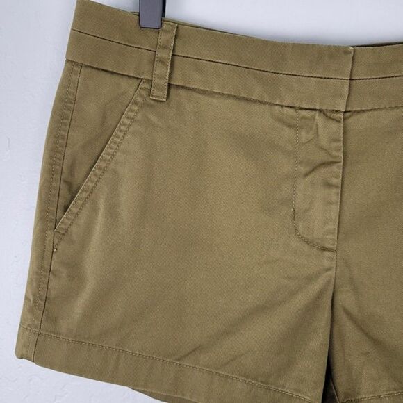 J. Crew Size 6 Chino Shorts 3" Inseam Olive Green - Picture 3 of 10